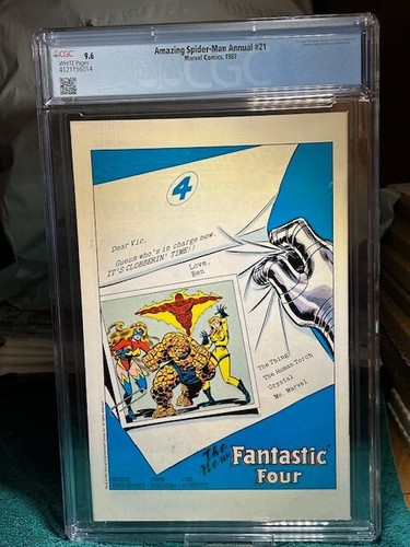 Amazing Spider-Man Annual #21 CGC 9.6, White Pages, Peter & Mary Jane Wedding - 第 4/4 張圖片