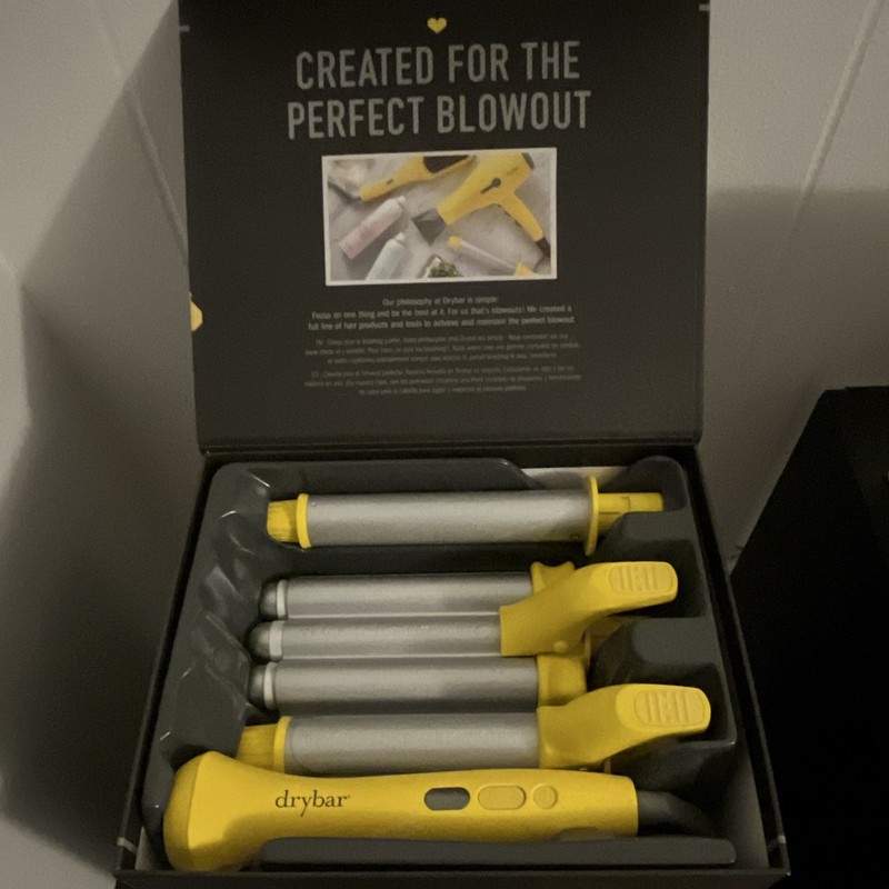 Drybar The Mixologist Multi Styler Iron Set w/ Attachments, Yellow/Silver