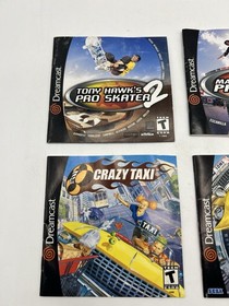 LOT of (4) - Sega Dreamcast Manual - Crazy Taxi / Tony Hawk / Dave Mirra