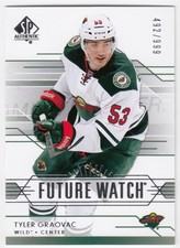 2014-15 UD SP Authentic Future Watch TYLER GRAOVAC #231 #492/999 Minnesota RC