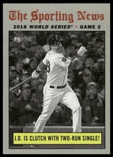 J.D. Martinez Clutch with Two-Run Single! 2019 Topps Heritage #306 Red Sox