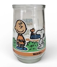 Peanuts Collectible Glass Charlie Brown Snoopy Woodstock Multicolor Welch’s