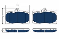 TRW Automotive GDB3398BTE Bremsscheiben-BremsbeläGe-Kit Lexus 446522340