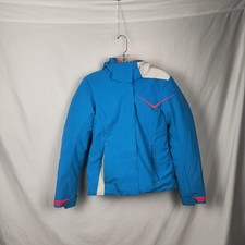 Spyder Jacket Toddler 2T Blue Colorblock Hooded Ski Softshell Snow Winter