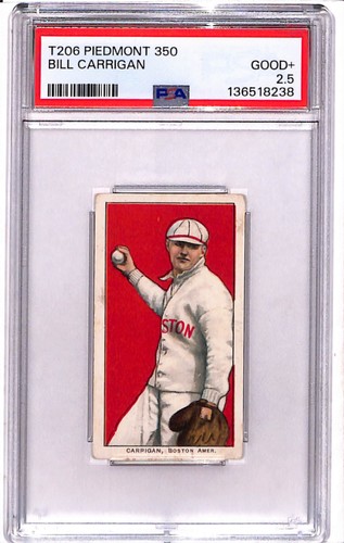 1909-11 T206 - Bill Carrigan 350 Back (RC) PSA 2.5