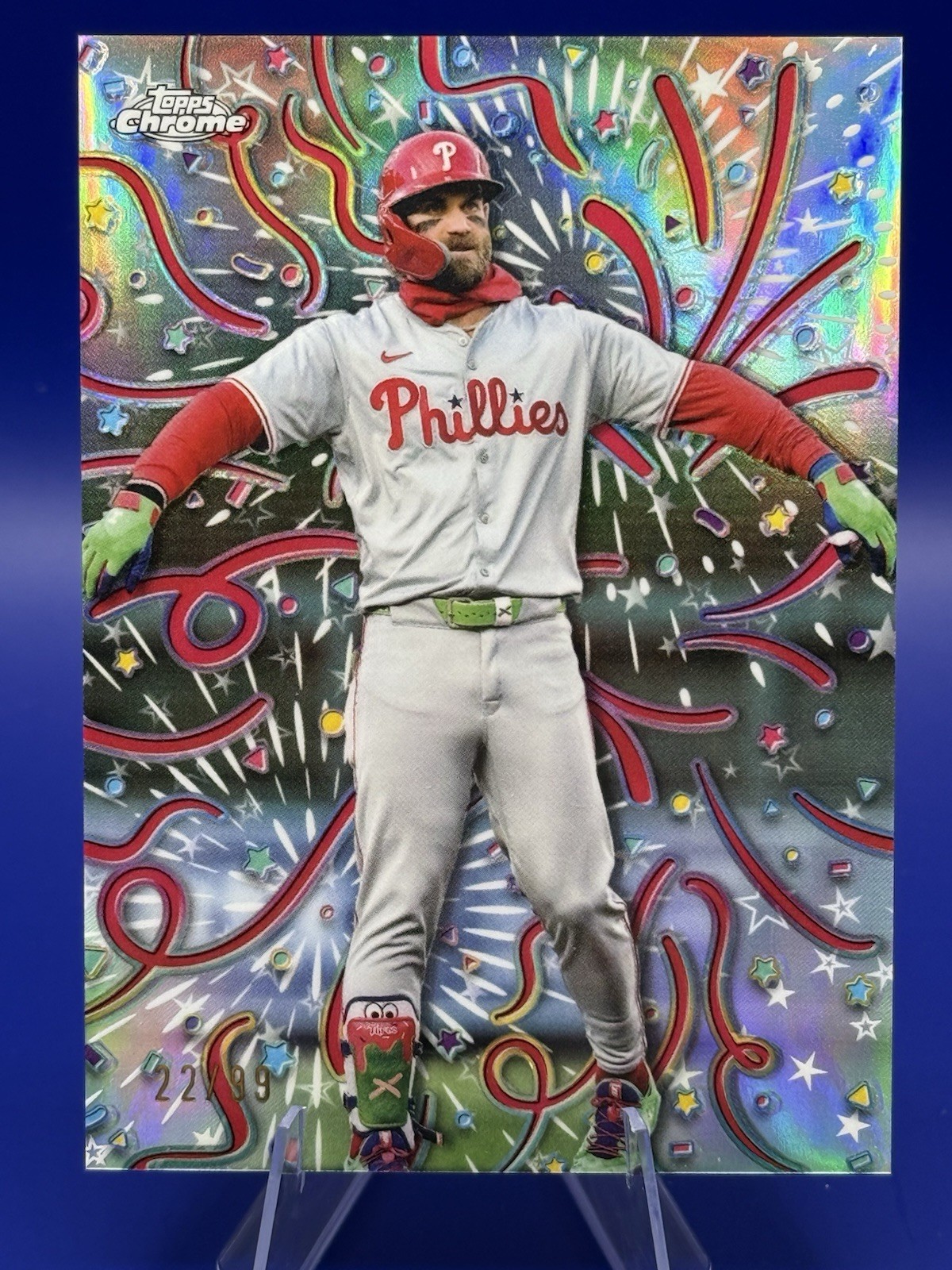 2024 Topps Chrome Update Bryce Harper Celebracion CASE HIT SSP #/99 Phillies