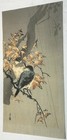 Vintage Yoshimoto Gesso Woodblock Print Bluebirds in Rain Shin Hanga — photo 3