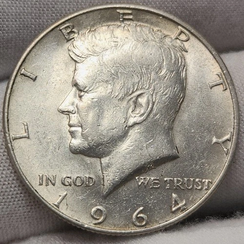 1964 D KENNEDY Half Dollars 90% Silver, AU, JFK-6417