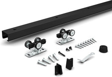 5FT Black Pocket Door Kit - Easy Install for 24"-30" Doors