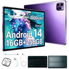10  Inch Android 14 Octa  Core Tablet 16GB RAM 256GB ROM TF Expandable Portable