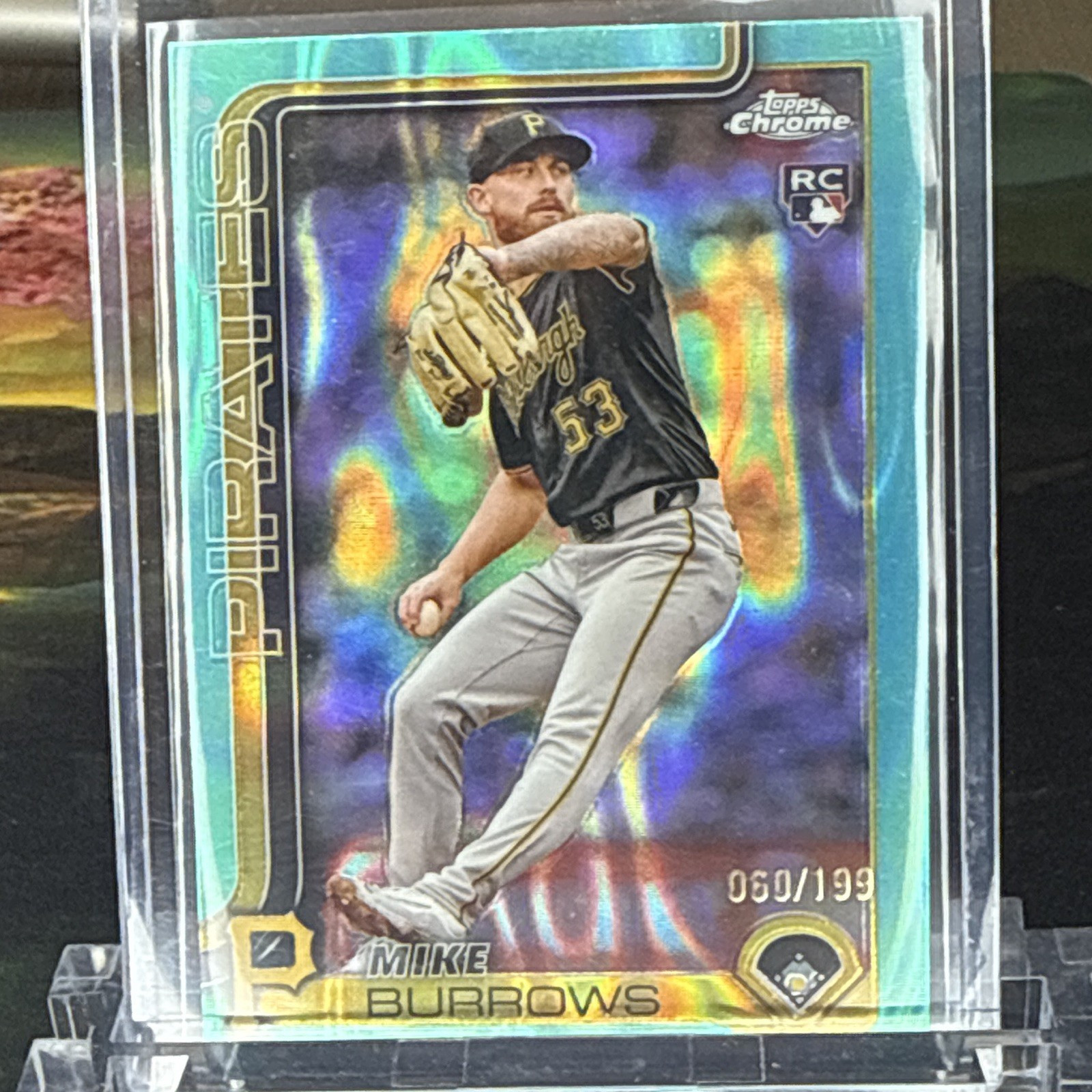 Topps Chrome 2025 Mike Burrows Pittsburgh Pirates #78 Rookie 060/199