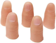 5Pcs Magic Trick Fingers Fake Thumb Tips Stage Show Prop Prank Toy Kits and Acce