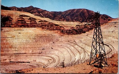 Bingham Canyon Utah Bingham Copper Mine Oquirrh Mountains Chrome Postcard