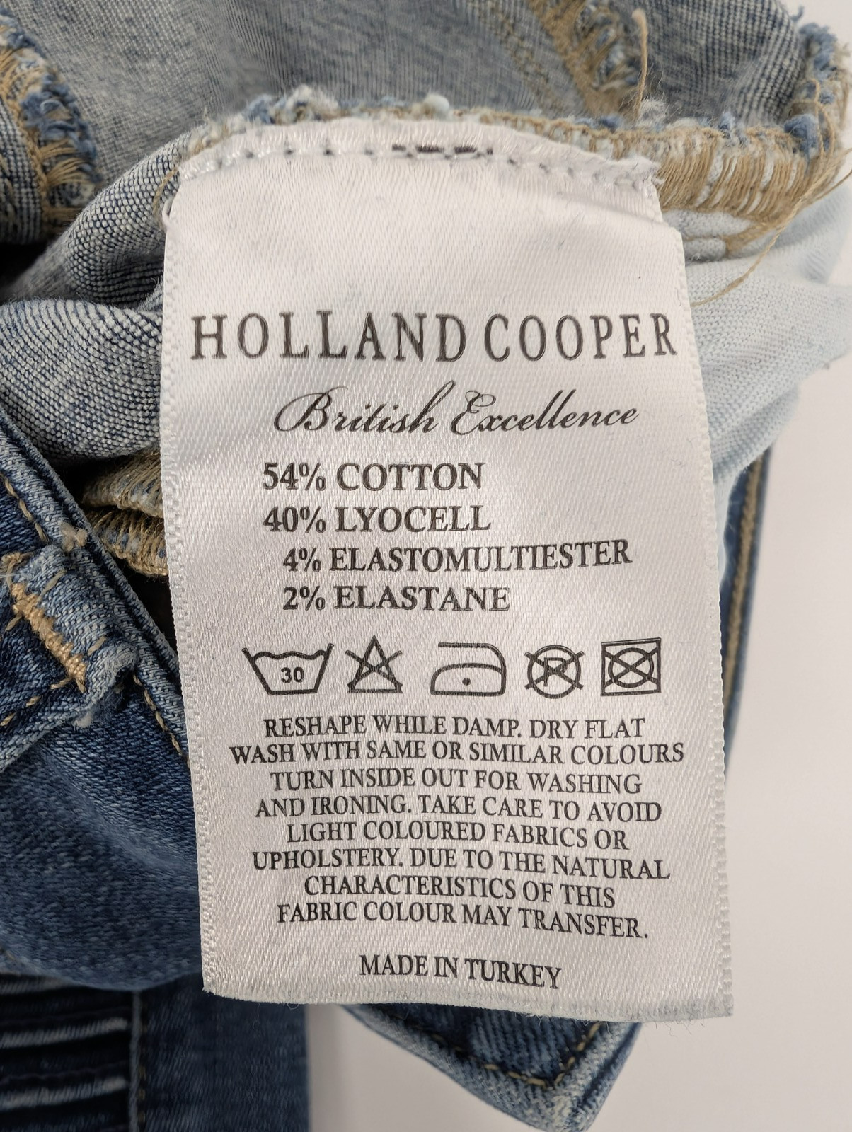Holland Cooper Jodhpur Biker Jeans Denim Size UK 10R US 6 Equestrian Preppy
