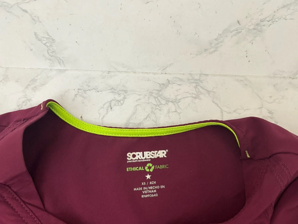 Blusa Médica Scrubstar para Mujer XS Tela Ética Elastizada Sweet Sangría WM31T661B C1 Foto 4 de 4
