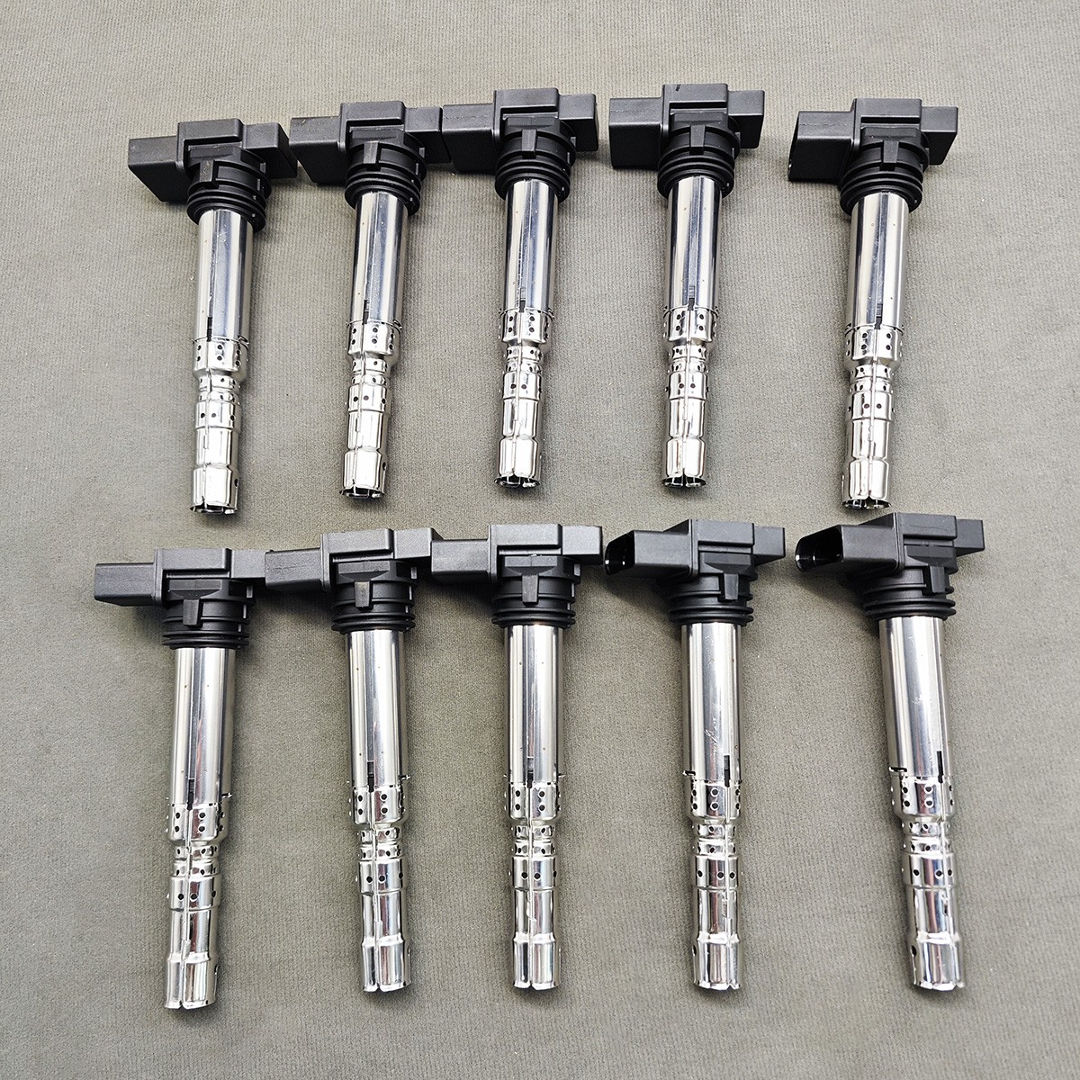 07C905715A 10x Ignition Coil Kit for Bentley 03-12 W12 6.0L, 05-09 Audi A8 6.0L