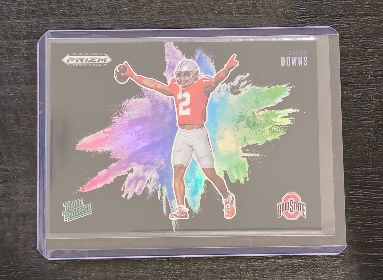 2025 Panini Prizm Draft Picks Caleb Downs #2 BLACK COLOR BLAST SSP Ohio State
