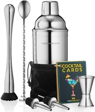 Mixology Cocktail Shaker Set Drink Mixer, 8-Piece Portable Bartender Kit with...