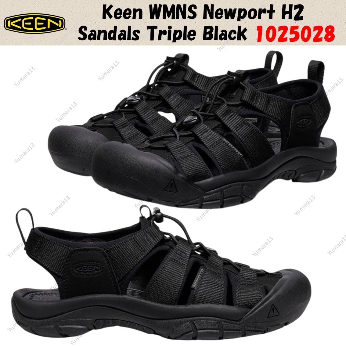 Sandali Keen WMNS Newport H2 triplo nero 1025028 taglia donna