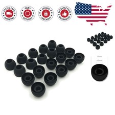 10 Pairs Black Silicone Medium Earbud Tips - Perfect Fit for Various Headphones