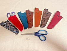 Handmade Faux Leather large scissor holder / sheath Great shipping discount