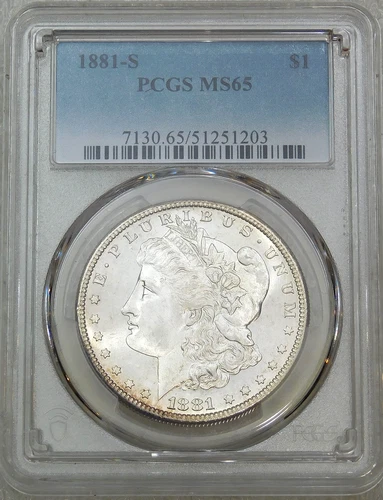 1881-S Morgan Silver Dollar PCGS MS65 Frosty PQ Just Graded New Holder #M199A