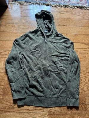 Pine Green Cashmere Zip Up Men s Hoodie
