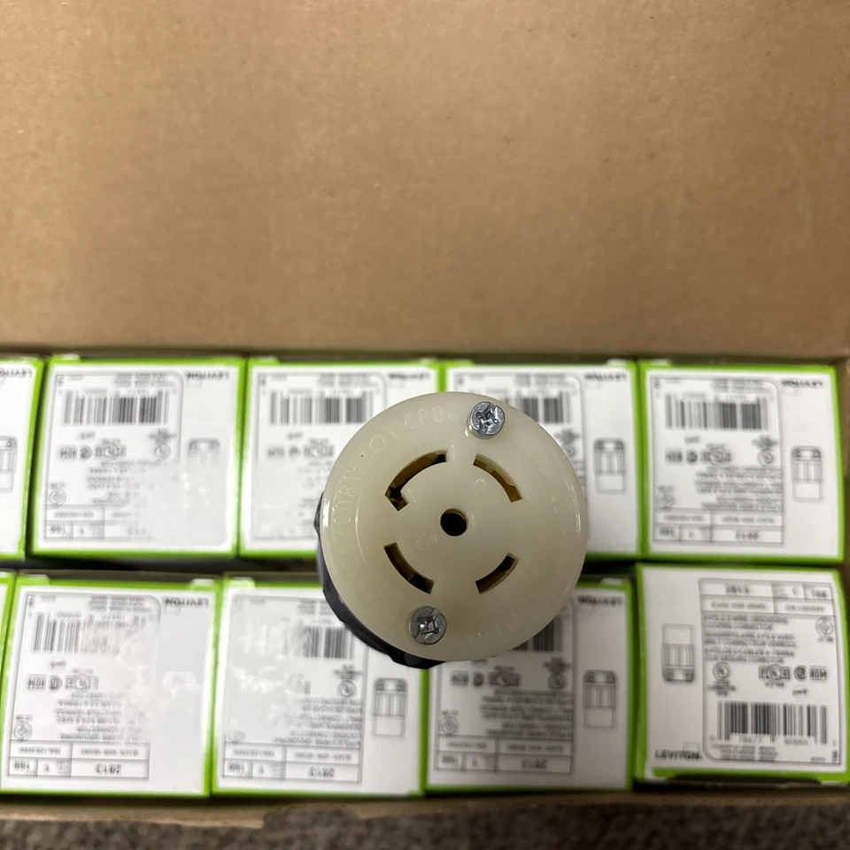 10pkLeviton 2813 Grounding Locking Connector T151095 L21-30R 4 Pole 30A-120/208V - Image 3 of 3