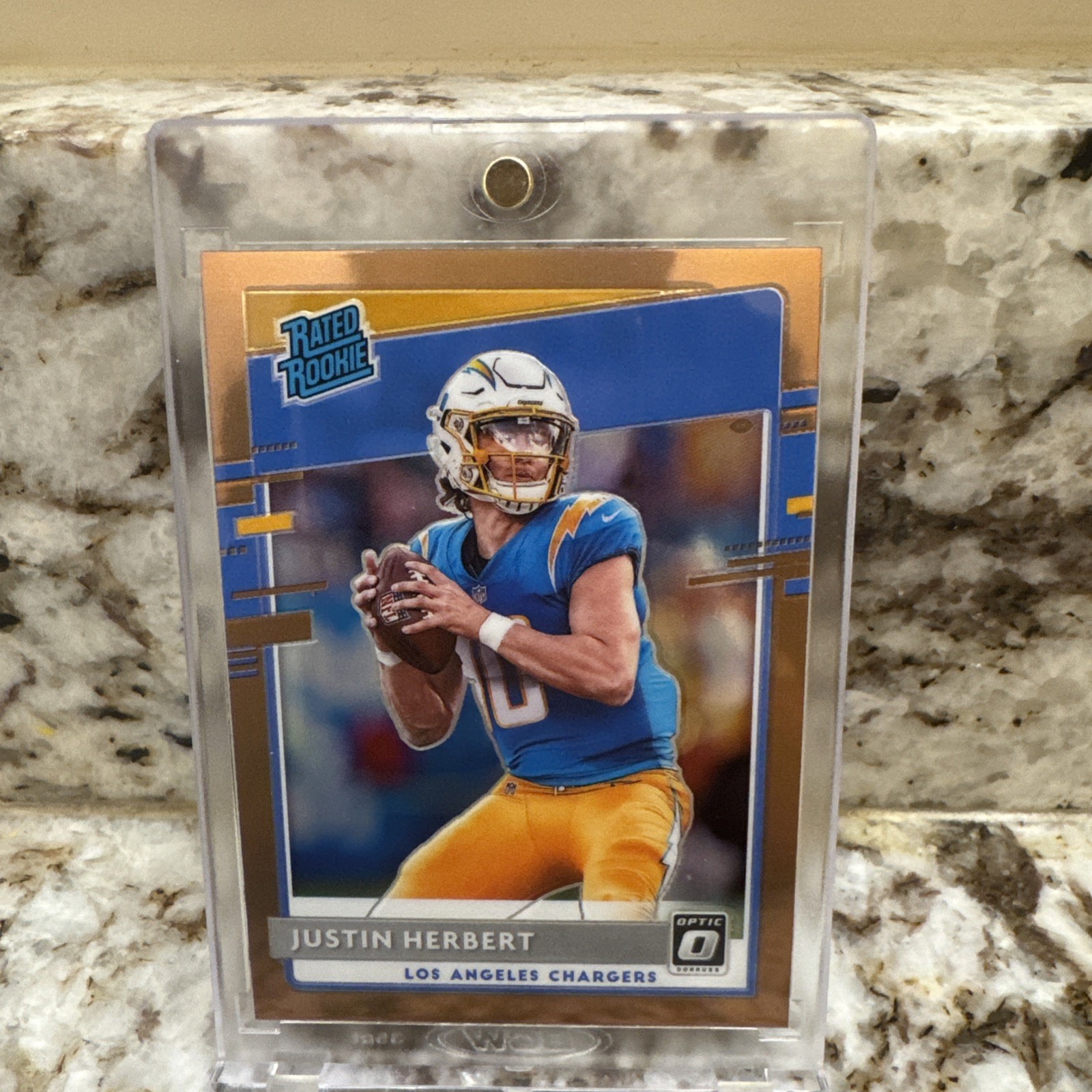 JUSTIN HERBERT 2020 DONRUSS OPTIC RATED ROOKIE BRONZE PRIZM RC