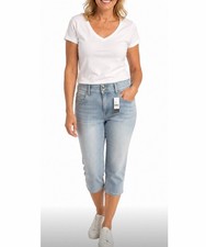 NWT Lane Bryant Cropped Capri Jeans New Stretch Smoothing Panel Waistband 18 71
