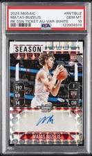 2024 PANINI MOSAIC ROOKIE SEASON TICKET AUTOS #RVTBUZ MATAS BUZELIS 6/25 PSA 10