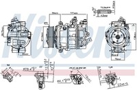 Nissens Kompressor Klimaanlage ** First Fit ** 890754 12V FüR Vw Sharan 7N1 7N2