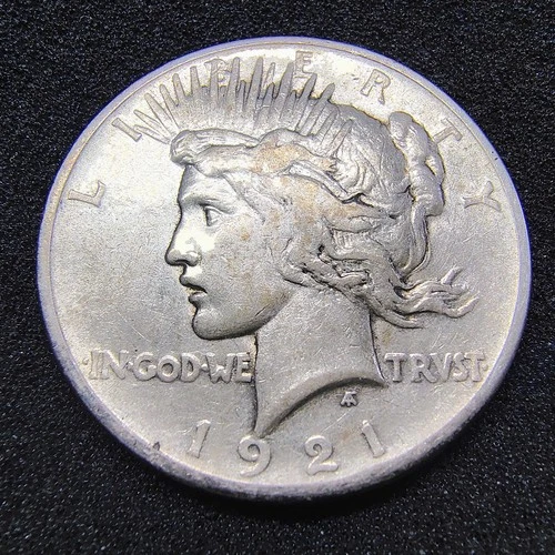 1921 High Relief Silver Peace Dollar - Key Date - 1st Year - Fine Details