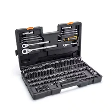 1/4 In. X 3/8 In. X 1/2 In. SAE/MM Mechanics Hand Tool Set (185-Piece)