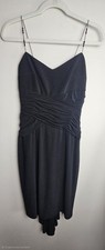 NWT Laundy By Shelli Segal Evening Collection Size 2P Black Dress Beaded Straps