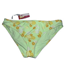 Xhilaration women's Bikini Bottom Green floral print sz XL 12-14 Cheeky NEW