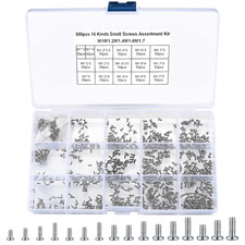800Pc Tiny Screws For Electronics Micro Small Pan Head Machine Screws Assortment