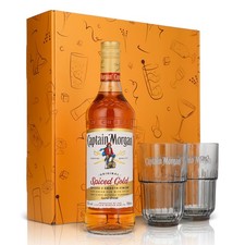 Captain Morgan Geschenksets orange Longdrinkglas Relief