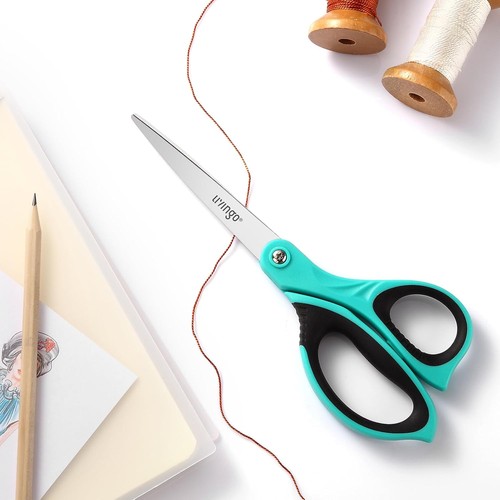 Forbici Multiuso Resistenti - Confezione da 3 Cesoie Blu 8,5” per Ufficio Casa e S - Foto 2 di 2