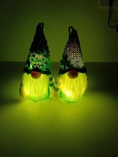 Shimkong 2 Packs St Patricks Day Gnomes Plush Decorations with Light Green