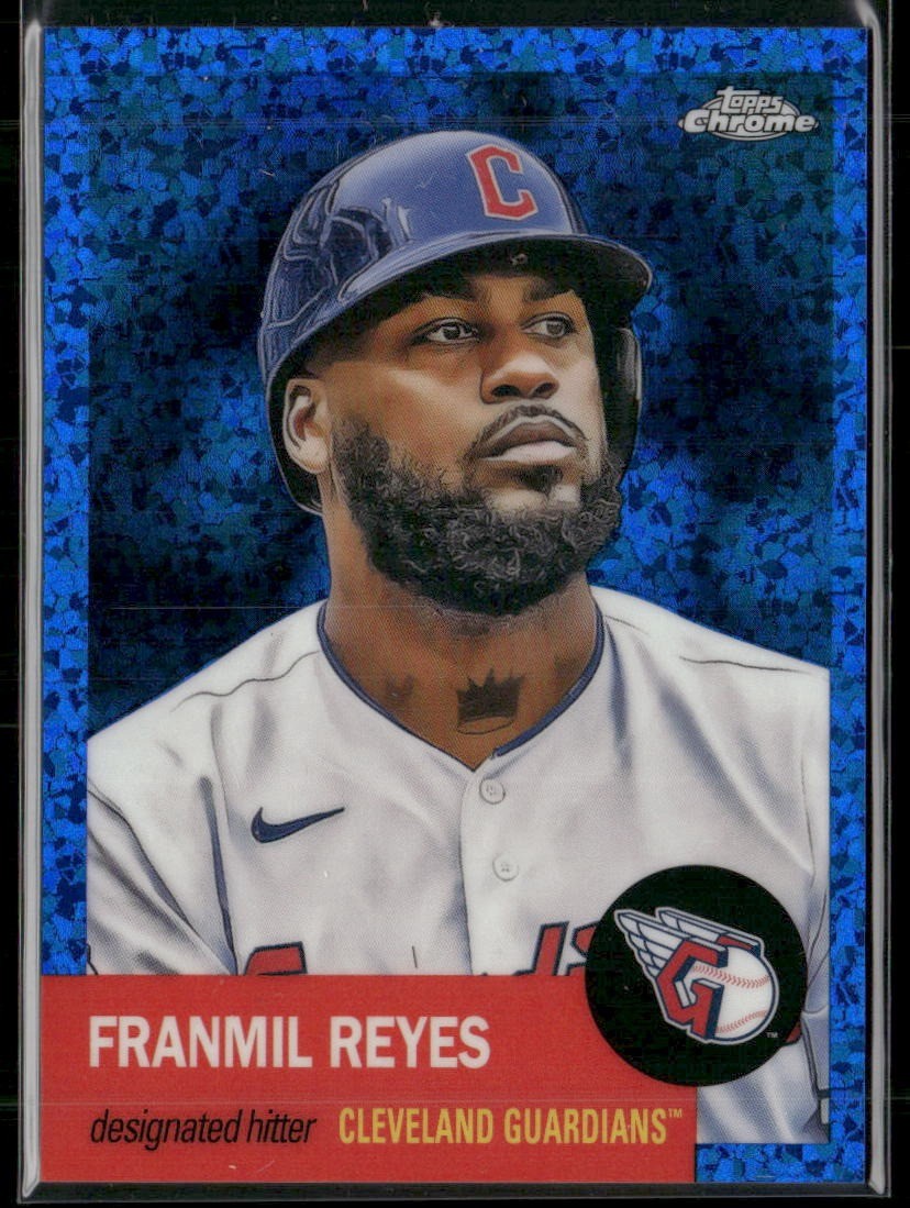 2022 Topps Chrome Platinum #221 Franmil Reyes Blue Mini-Diamond Refractor #/199