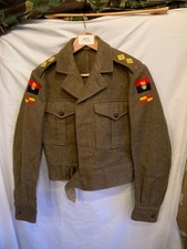 Original British Army Battledress Jacket - 9th/12th Lancers - Size 5 - 37" Chest
