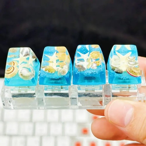 1Pcs Fashion Conch Starfish Keycap Creative Summer Ocean Key Caps DIY Keyboard - Photo 7/10