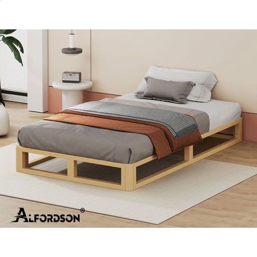 ALFORDSON Bed Frame Wooden Timber Single Size Mattress Base Platform Oak JACOB - Picture 10 of 11