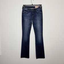 SIWY Charlotte Mid Rise Jeans Womens 25 Slim Bootcut Dark Wash Denim Made in USA