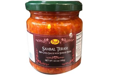 Red Chili Sauce With Shrimp Paste (Sambal Terasi) - 6.5 Ounce (Pack of 1) 