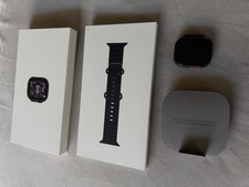 Apple Watch Ultra 3 GPS Cellular 49mm Titanium Case with Black Ocean Band - Bl