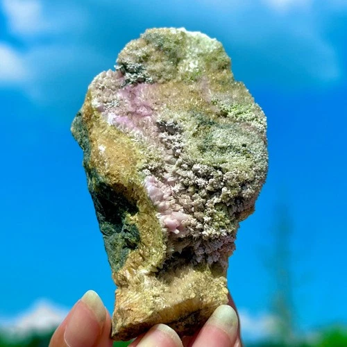 120G Top!! Natural Red Aragonite Crystal Gem Cluster Mineral Specimen /Yunnan