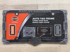 Harley Davidson Interchangeable Skull Or Shield Chrome Auto License Plate Frame