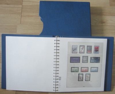 LINDNER ALBUM + BLAUE BOX + BLÄTTER FRANKREICH 1980 - 1989